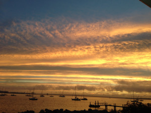 “Sunset at Wickford Harbor, Rhode Island, where the Blues Breaker is docked.”